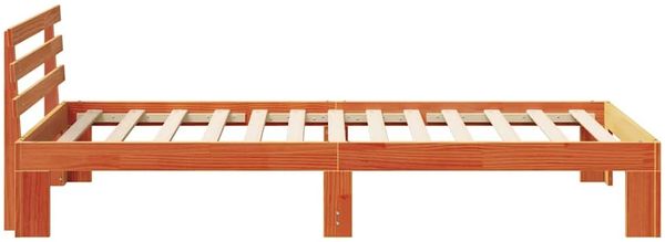 vidaXL Bettrahmen Wachsbraun 100 x 200 cm Massives Kiefernholz 872625 Bild 6
