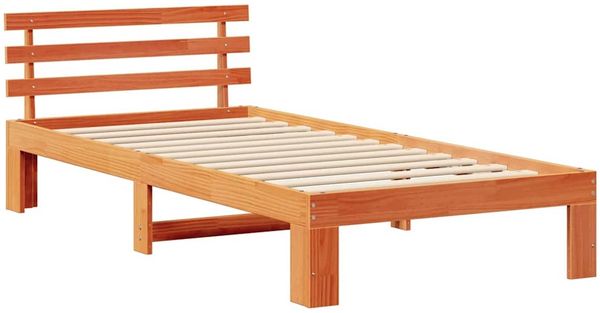 vidaXL Bettrahmen Wachsbraun 100 x 200 cm Massives Kiefernholz 872625 Bild 4