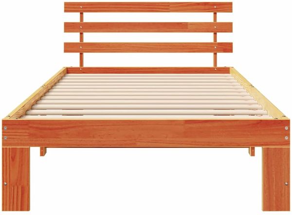 vidaXL Bettrahmen Wachsbraun 100 x 200 cm Massives Kiefernholz 872625 Bild 5