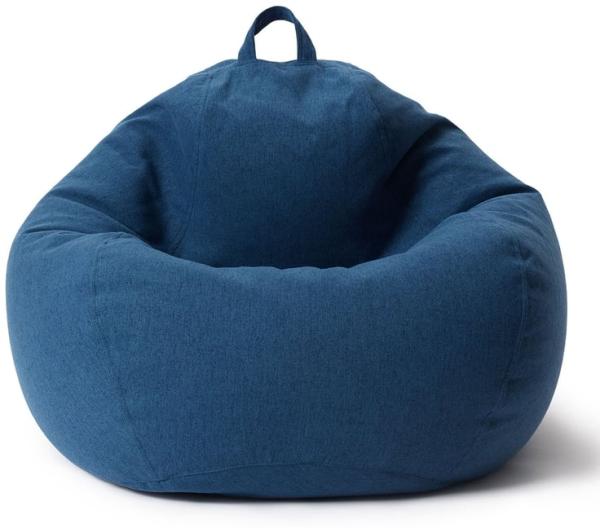 Lumaland Comfort Line Sitzsack Indoor, EPS Perlen Füllung, XXL, Dunkelblau, 100 x 120 x 50 cm, 315 l