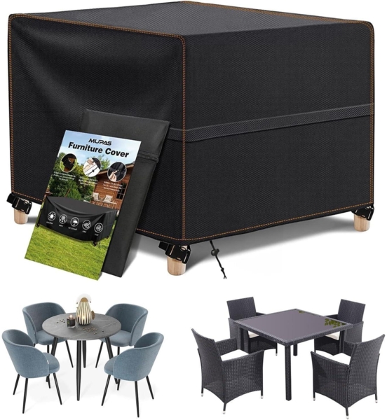 MUPAS Abdeckhaube Gartenmöbel 420D Oxford Wasserdicht Winddicht 90x90x90cm