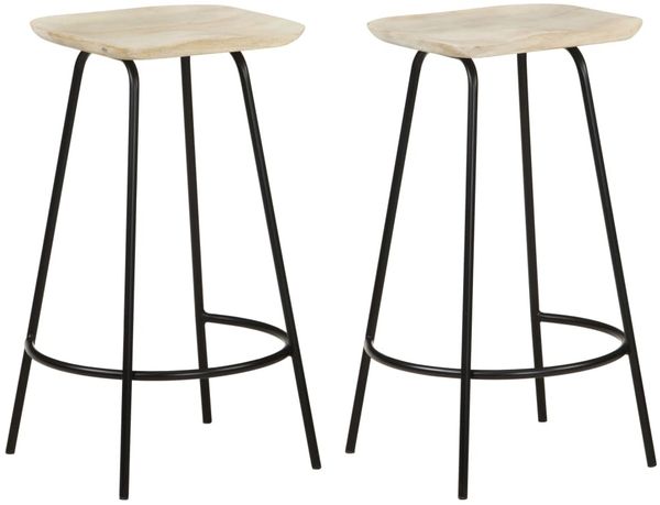 Barhocker 2 Stk. Mango Massivholz [320647]