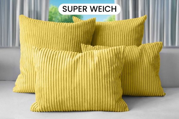 Amilian Dekokissen Sofakissen 4er Set 2x 40x40 cm + 2x 35x45 cm, (4 Stück) Kuschelkissen - Couchkissen mit Kissenfüllung - Zierkissen