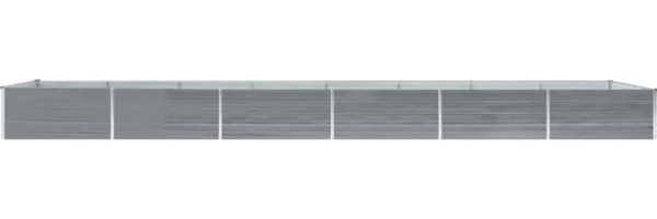 vidaXL Garten-Hochbeet Verzinkter Stahl 600x80x45 cm Grau 47072