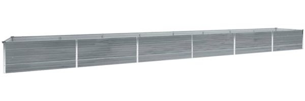 vidaXL Garten-Hochbeet Verzinkter Stahl 600x80x45 cm Grau 47072