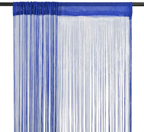 vidaXL Fadenvorhänge 2 Stk. 100 x 250 cm Blau 132406