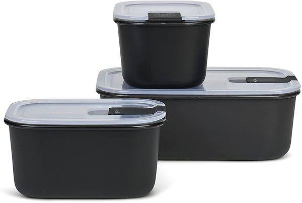 Mepal EasyClip Frischhaltedosen Set 3-teilig Nordic Black - A