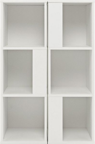 KOMFOTTEU Bücherregal Standregal, 2er Set, mit 3 Offenen Fächern