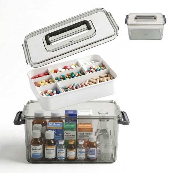 Relaxdays Medizinbox aus Kunststoff