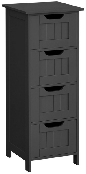 VASAGLE Badkommode Badezimmerschrank, mit 4 Schubladen, 30 x 30 x 82 cm