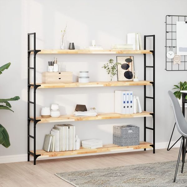 vidaXL Schweberegale 4 Stk. 160x20x4 cm Massivholz Akazie Unbehandelt 3279442