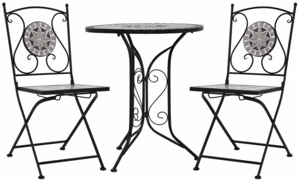 vidaXL 3-tlg. Bistro-Set Mosaik Keramik Grau 279690