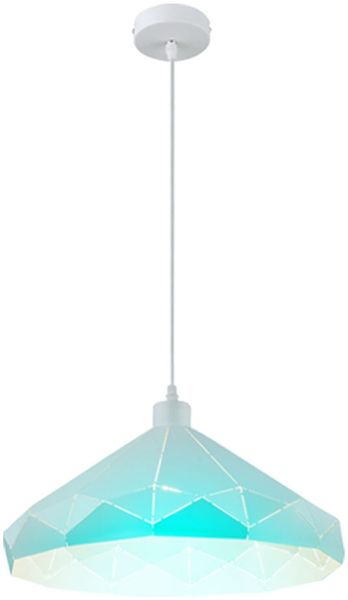 LED Hängeleuchte mit Muster Lampenschirm, weiß, 40 cm