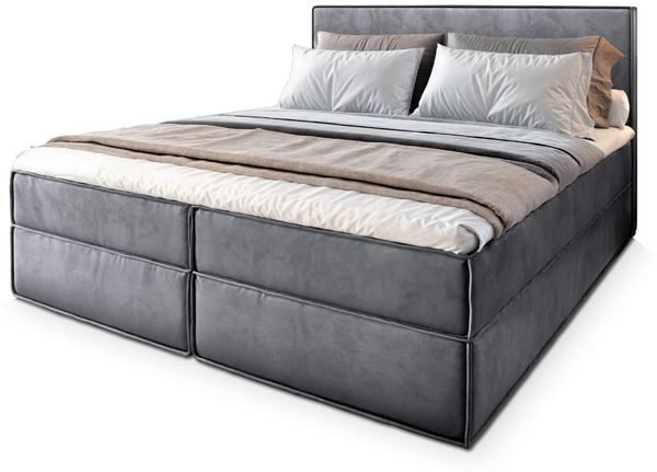 Masseno Boxbett PELLIO 140x200 cm mit Bonell Matratze und Topper