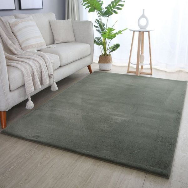 SIMPEX24 Teppich Unicolor - Einfarbig, Läufer, Höhe: 20 mm, Teppich Wohnzimmer Einfarbig Shaggy Modern Flauschiger Felloptik Weich