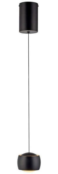JUST LIGHT LED Pendelleuchte BALLINI, 1-flammig, Schwarz, Weiß, Metall, Dimmfunktion, LED fest integriert, Extra-Warmweiß, Lampenschirm aus Kunststoff, Höhenverstellbar, Ø 10 x H 220 cm