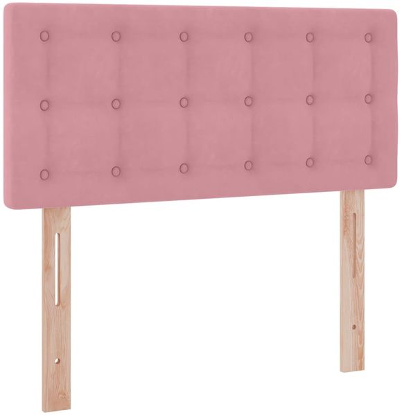 vidaXL LED-Speicherbett mit Matratze Rosa 100 x 200 cm Samt 3371498 Bild 10