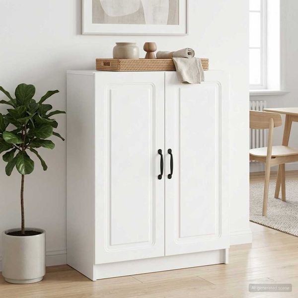 vidaXL Sideboard Hochglanz Weiß 66 x 34,5 x 87 cm Holzwerkstoff 895739