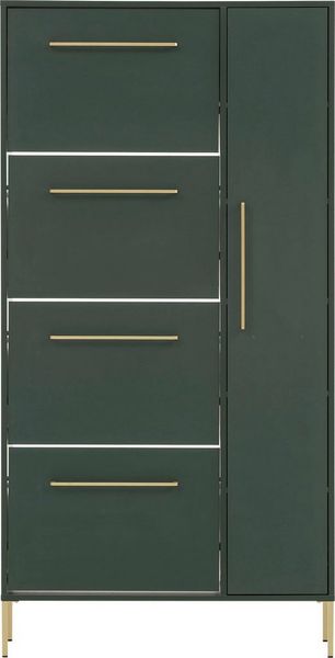 welltime Schuhschrank Kent mit goldfarbenen Griffen Breite 88,4 cm, made in Germany