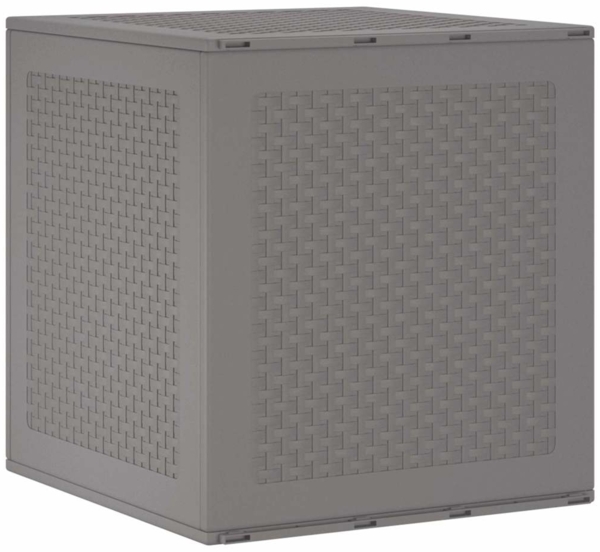 vidaXL Gartenlagerbox mit Tür Hellgrau 55 x 53 x 57 cm Polypropylen 870582