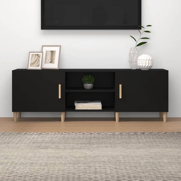 vidaXL TV-Schrank Schwarz 150x30x50 cm Holzwerkstoff 812619
