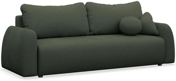 Selsey 'Nubelle' Sofa 3-Sitzer mit Schlaffunktion & Stauraum, Chenille, dunkelgrün