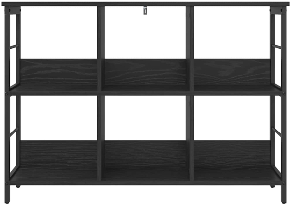 vidaXL Bücherregal Schwarz Eichen-Optik 102 x 32 x 72,5 cm 884012 Bild 4