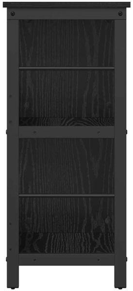 vidaXL Bücherregal Schwarz Eichen-Optik 102 x 32 x 72,5 cm 884012 Bild 5