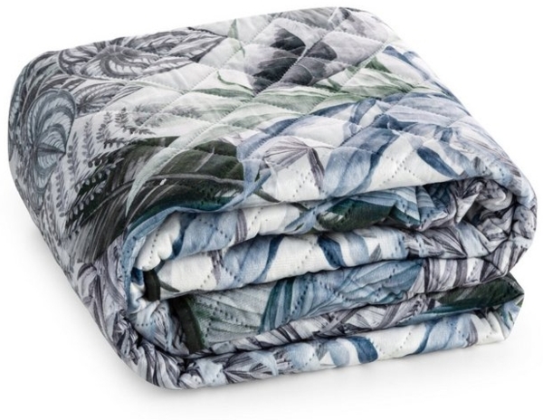 Designvolle Tagesdecke, modener Bettüerwurf DAVOS2 170X210 cm grün silber Bild 4