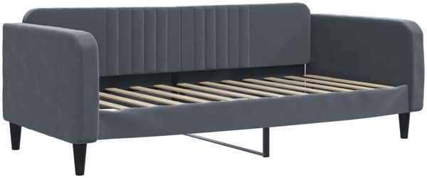 vidaXL Tagesbett Ausziehbar mit Matratzen Dunkelgrau 100x200 cm Samt 3197095 Bild 4