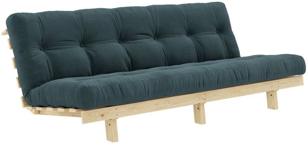 Karup Design LEAN Futonsofa Gestell Natur, Matratze Cord Pale Blue