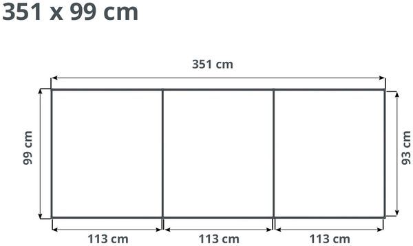 GFP Aluminium Hochbeet KINGSIZE DANIELA - 351 x 99 x 77 cm - Alu natur, Stecksystem, langlebig Bild 6