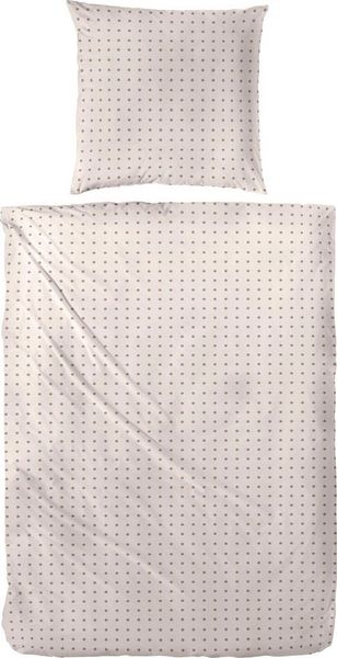 Primera Perkal Bettwäsche 155x220 cm Punkte Pünktchen beige sand 133042-77