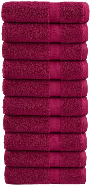 vidaXL Premium Duschtücher SOLUND 10 Stk. Bordeaux 70x140 cm 600 g/qm 137214