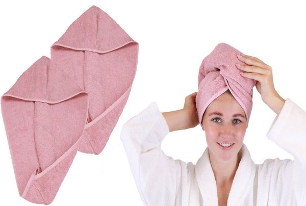 Betz Turban-Handtuch mit Knopf BERLIN Kopfhandtuch Haarturban, (2-St), mit Knopfverschluss