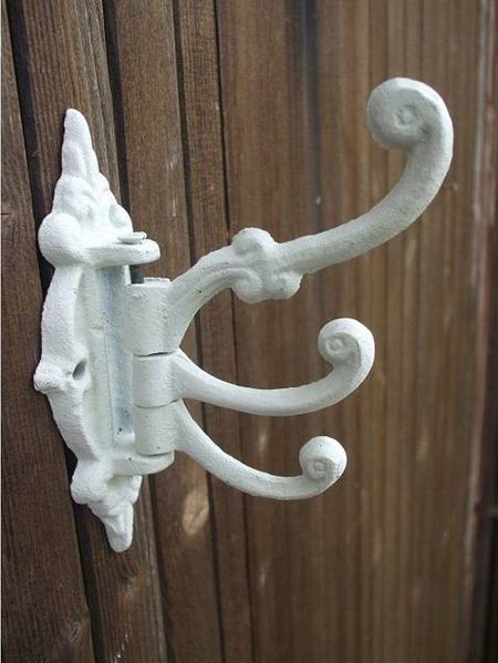 Deko-Impression Wandhaken Dreifachhaken, Wandhaken, 3er, drehbar, Gusseisen, weiss, Landhausstil, (1-St)