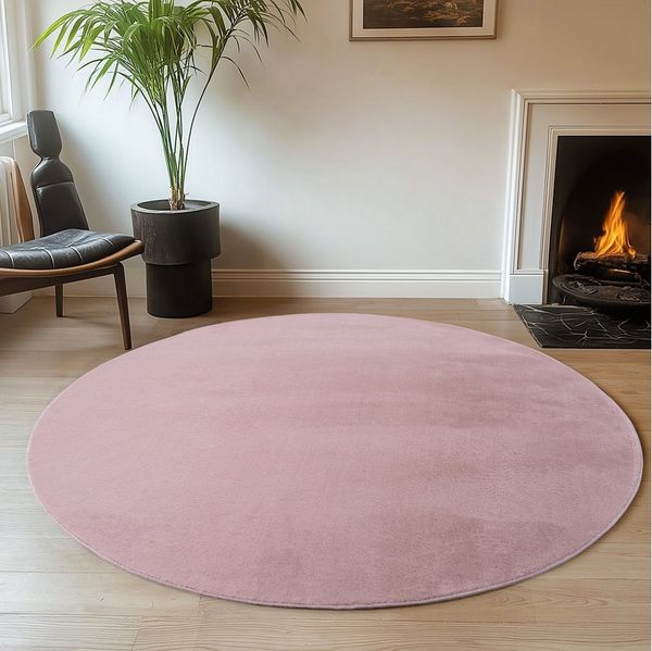 Ayyildiz Teppiche Teppich JOY 1400, rund, Höhe: 11 mm, uni Kurzflor, Wohnzimmer, viele Größen