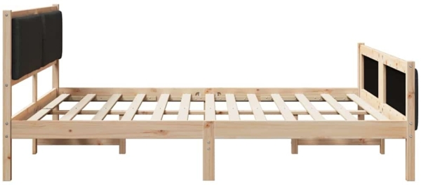 vidaXL Bettrahmen mit Kopfteil Schwarz 180 x 200 cm Stoff 3394250 Bild 5