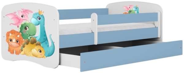 Raumhirsch Furniture Kinderbett 70x140, 80x160, 80x180 cm - Komplettset mit Matratze & Schublade (Bett für Mädchen, Einzelbett Kinder 2–12, mit Rausfallschutz & Lattenrost), verschiedene Farben & Designs Bild 2