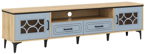 COSTWAY TV-Schrank Holz, Lowboard mit 2 Schublade & Stauraum, 180,5cm