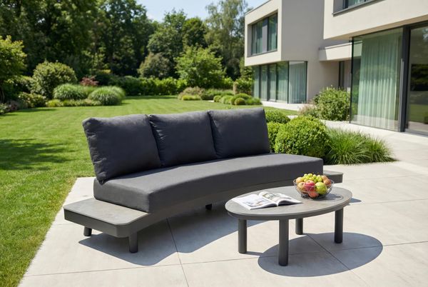 LC Garden »Puerto« Gartensofa 3-Sitzer Anthrazit