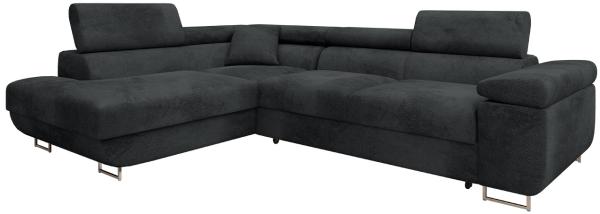 Ecksofa Torezio Premium mit Einstellbare Kopfstützen, Bettkasten und Schlaffunktion (Farbe: Sorriso 01, Seite: Links)