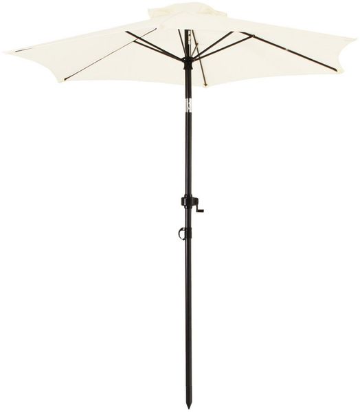ONDIS24 Marktschirm 1,8 Meter Sonnenschutz Sonnenschirm mit Kurbel, Knick-Gelenk, 100% Polyester (160g/m)