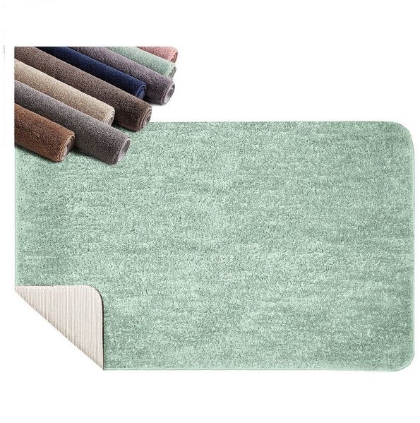 sh SCHEFFLER-HOME LIVE HOMESTYLE Badematte Ultraweicher Duschvorleger "Tom" in 50x80cm, schnell trocknend, strapazierfähig, fußbodenheizungsgeeignet, Polyester, Rechteckig, rutschfeste & saugfähige Fußmatte für das Badezimmer
