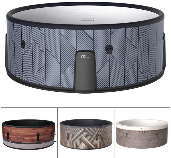 BRAST Whirlpool MSpa Verto-Serie, 5 Modelle, In- Outdoor Pool, Winterfest, aufblasbares Aufstellbecken, (aufblasbar MSpa Tidal für 6 Personen, Ø173x65 cm, 138 Massagedüsen in 3 Intensitäten), einfache Steuerung per App