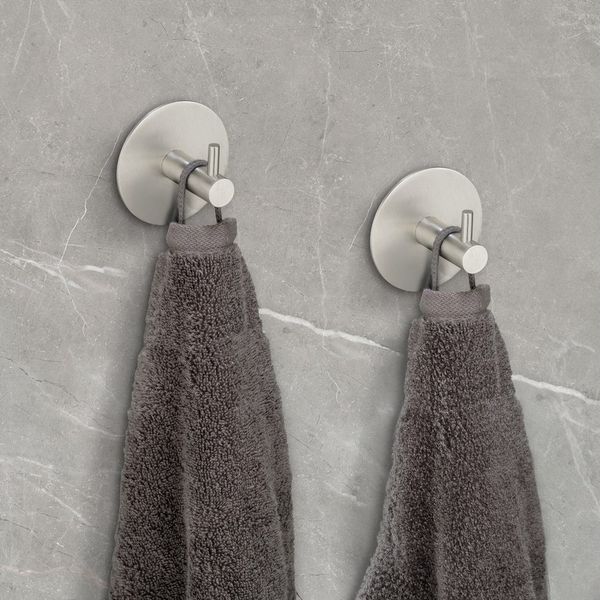 SCHÖNER WOHNEN-Kollektion Wandhaken »Uno Meleto«, Badezimmer, Badhaken aus rostfreiem Edelstahl, zum Kleben oder Bohren