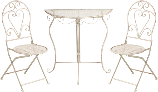 Bistro Set FOLELLI Metall Hellbeige