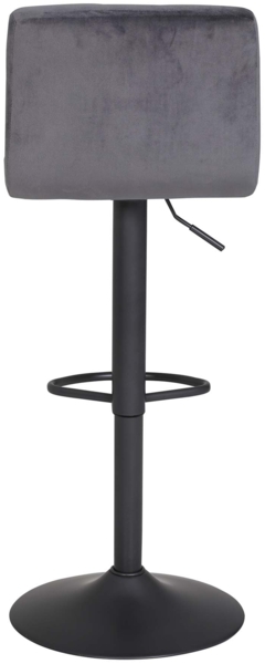 2er Set Barhocker Amanda II - Samtvelour Grau Bild 5
