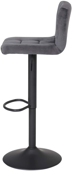 2er Set Barhocker Amanda II - Samtvelour Grau Bild 7