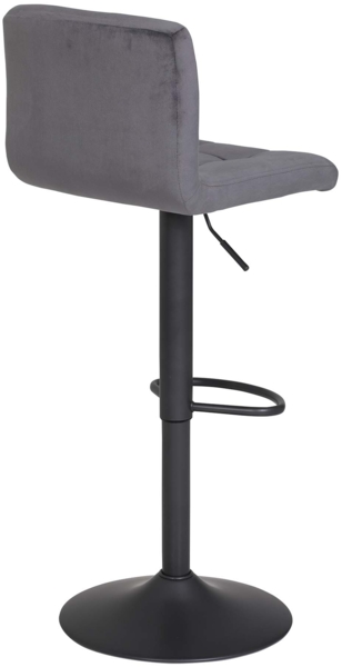 2er Set Barhocker Amanda II - Samtvelour Grau Bild 4